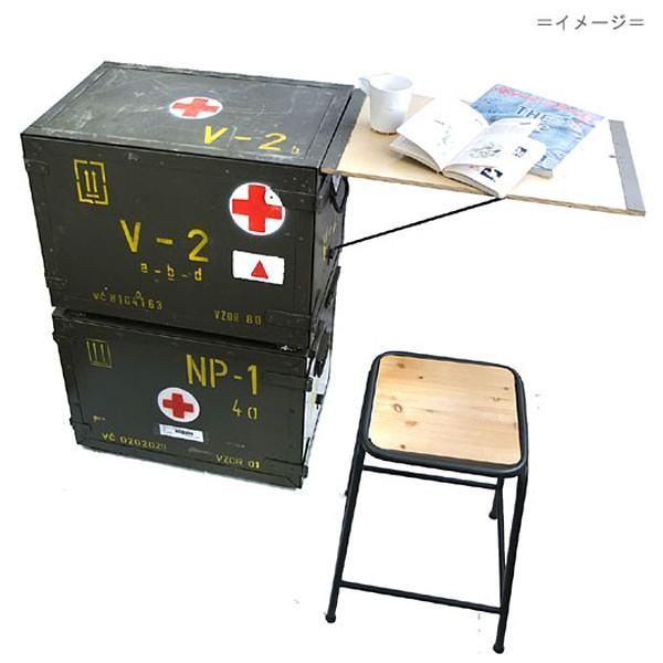 チェコ軍 メディカルボックス ミリタリー インテリア 収納 ウッド