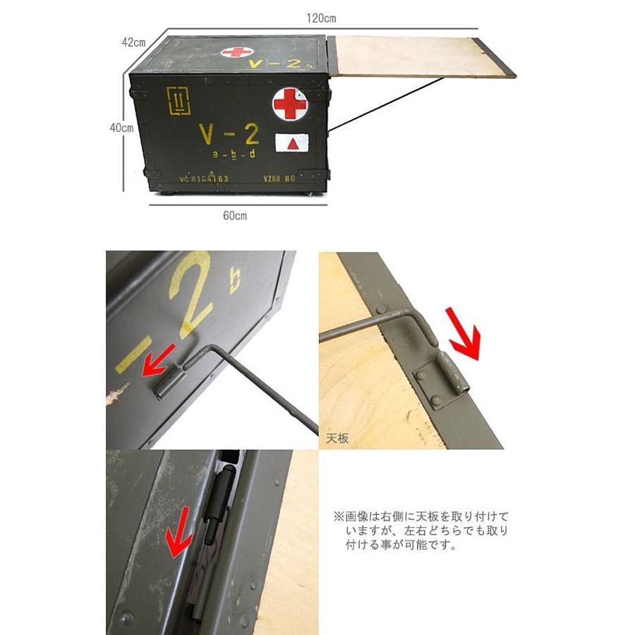 チェコ軍 メディカルボックス ミリタリー インテリア 収納 ウッド