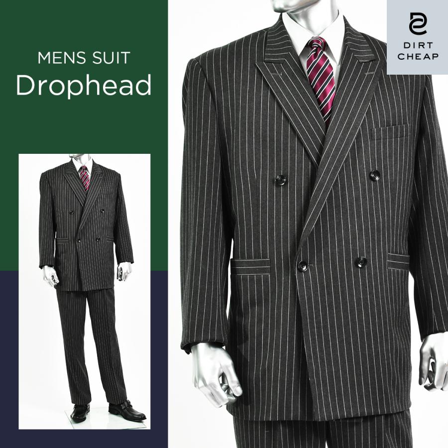 ダブルスーツ メンズ ゆったり 秋冬 グレー 大きめ メンズスーツ