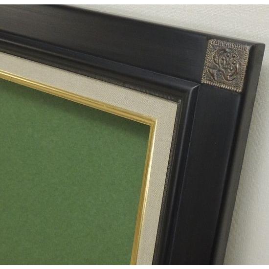 奴型 鉄黒 F3 油絵額縁 アクリル仕様 キャンバス 273×220mm用 油彩額縁