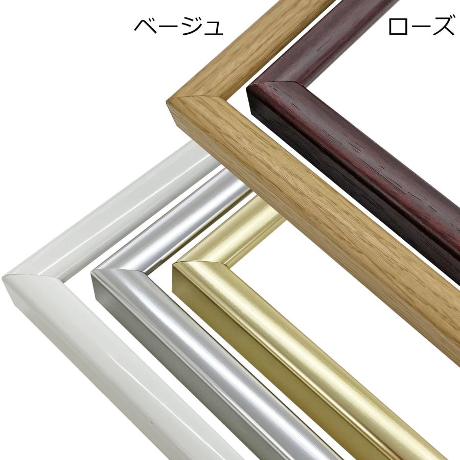 B4(258×365)サイズが2枚入る額縁 B013 アクリル付 2つ窓マット付 /額縁