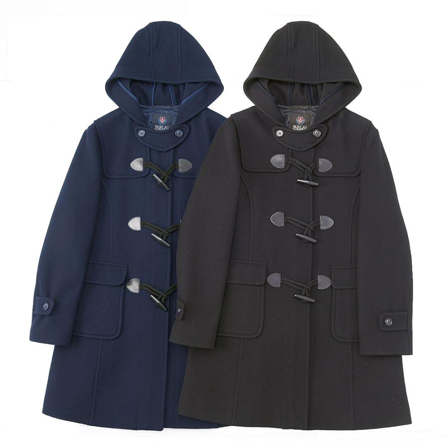 スクールコート 女子用 スリムダッフルコート ファスナー付き M/L 紺