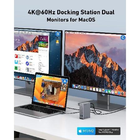 5E01 GIISSMO Macbook Pro/Air 14-IN-2 USB C ドッキングステーション