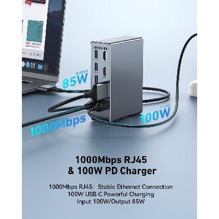 5E01 GIISSMO Macbook Pro/Air 14-IN-2 USB C ドッキングステーション