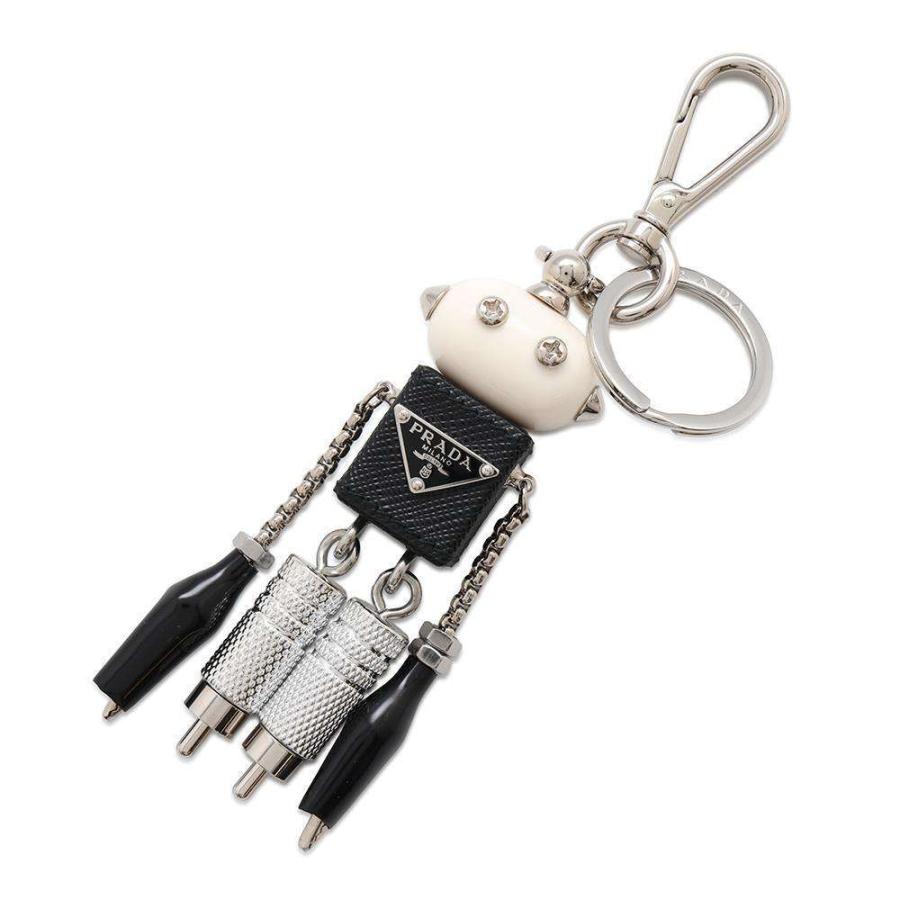 プラダ キーホルダー ロボット バッグチャーム サフィアーノレザー