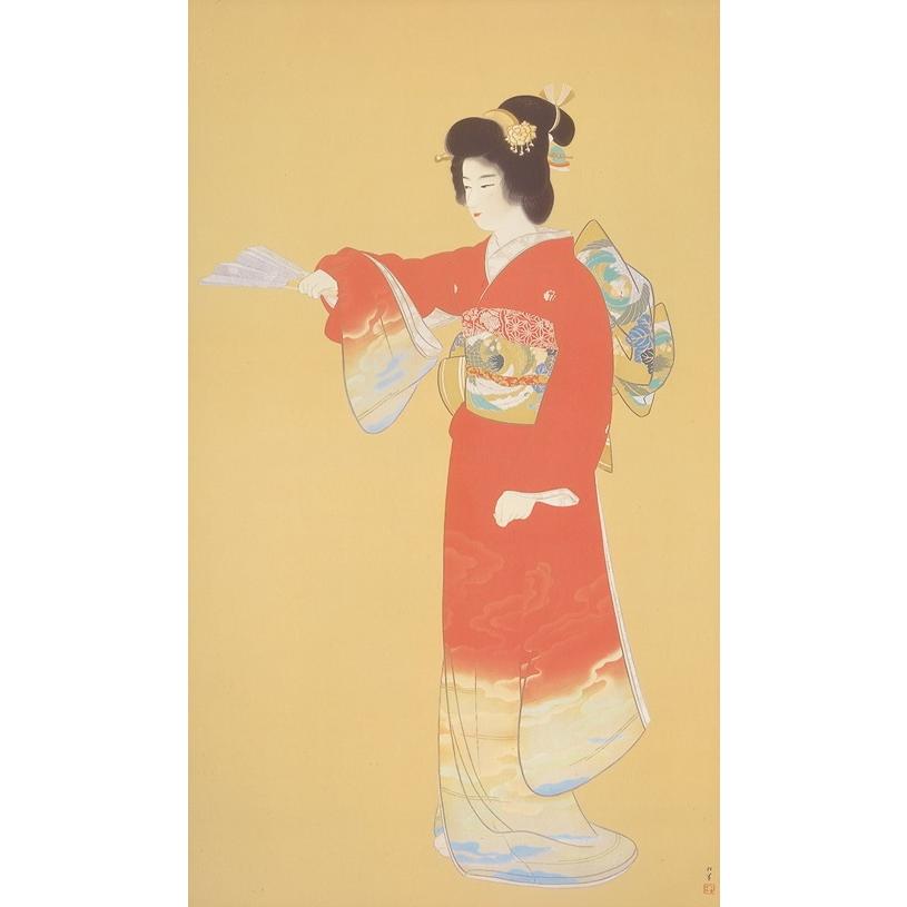 上村松園 「 序の舞 」監修・解説：上村淳之 多色刷り美術印刷 シルク