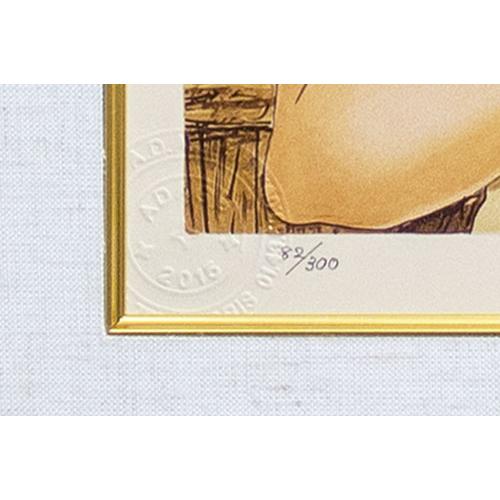 藤田嗣治 「 フォークを持つ少女 」 シルクスクリーン 版画 絵画