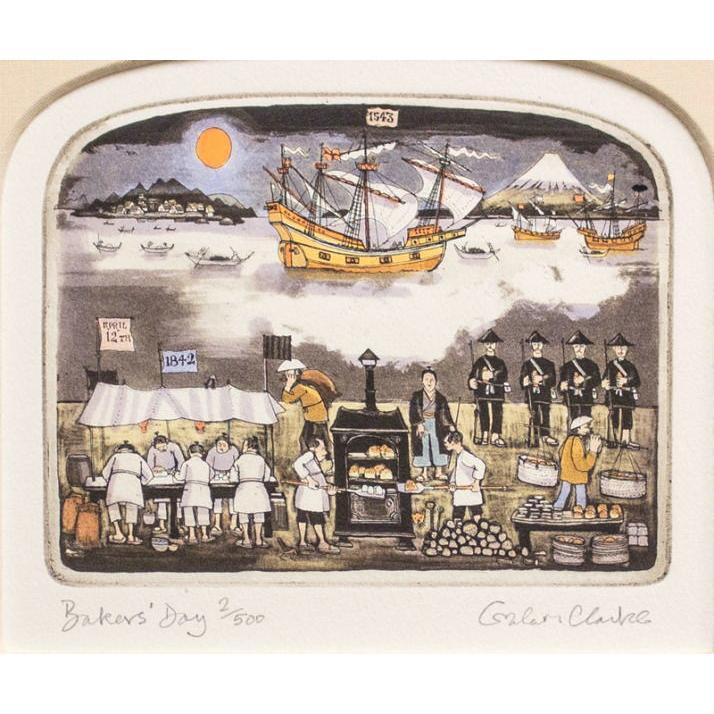 グラハム・クラーク 「 ベイカーズディ 」 銅版画 + 手彩色 版画 絵画