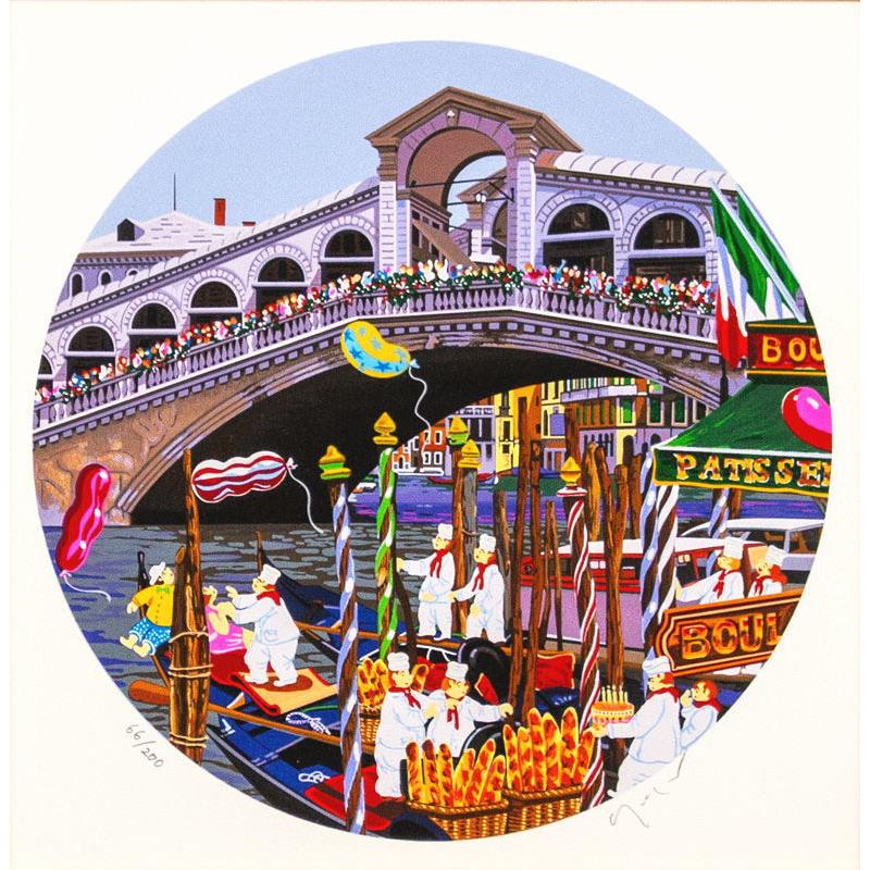 ヒロ・ヤマガタ 山形博導 「 ベーカリー 」 シルクスクリーン 版画