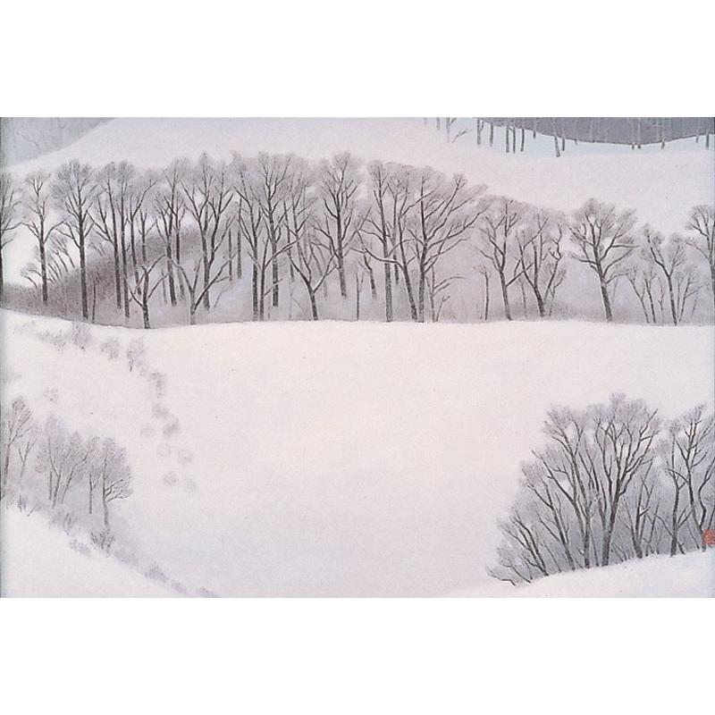 東山魁夷 「 冬の旅 」 岩絵具方式複製画 絵画 日本画 日本の風景 巨匠