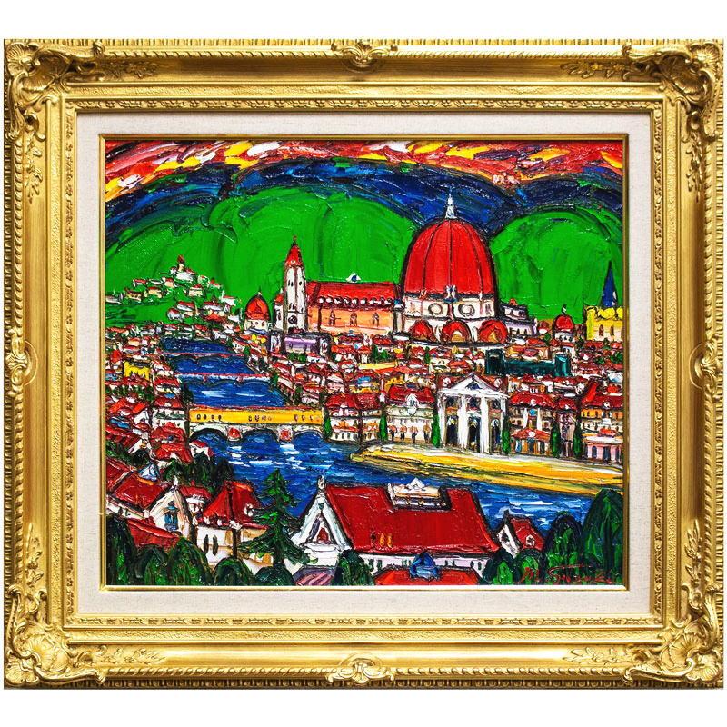 鈴木マサハル 「 フィレンツェ 」 油絵 ・ 油彩画 10号 ( F10