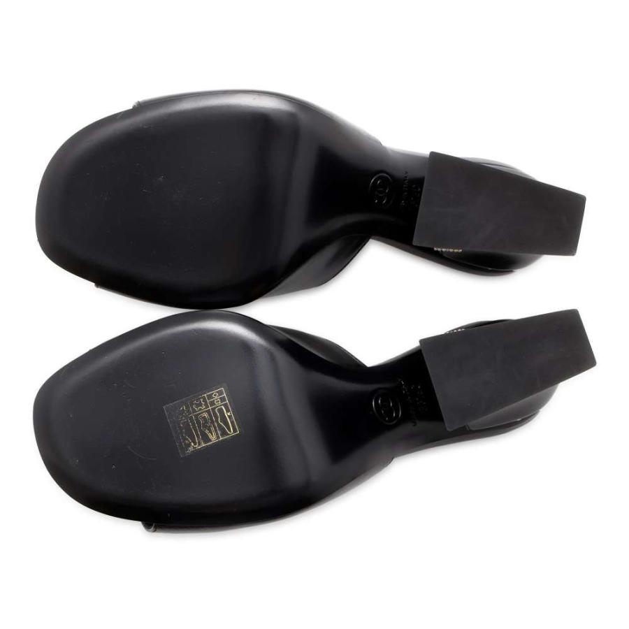 シャネル サンダル ココマーク パール ヒール レザー レディースサイズ