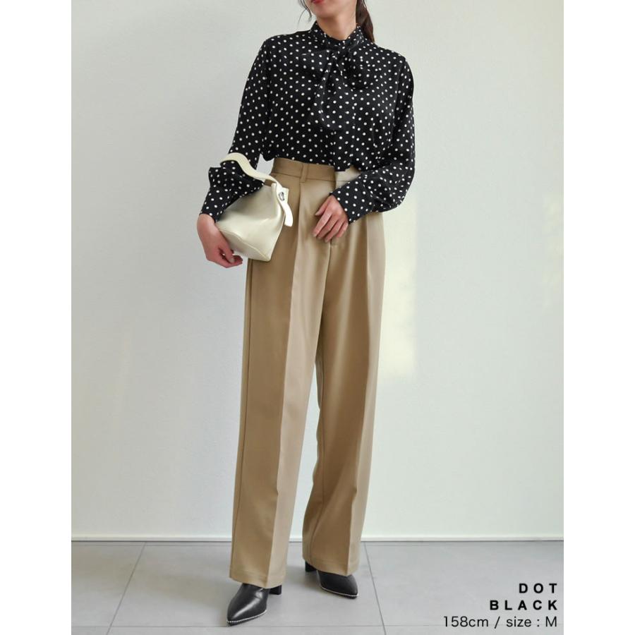 Re:EDIT（リエディ） ドットブラウス レディース シャツ ブラウス