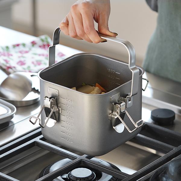 仔犬印（KOINU） 角型給食缶ミニ ステンレス 保存容器 持ち運び IH対応