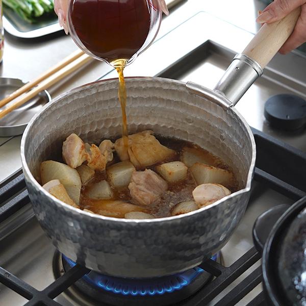 姫野作． 本手打アルミ行平鍋 7寸 雪平鍋 板厚3.5mm 日本製 アルミ