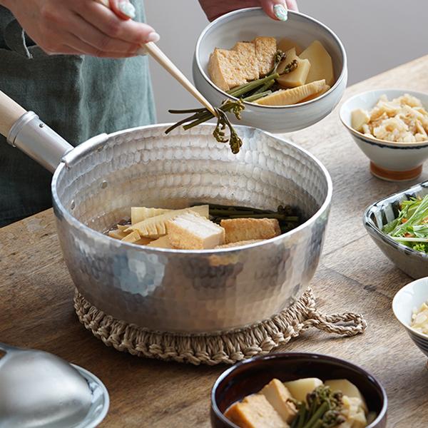 姫野作． 本手打アルミ行平鍋 7寸 雪平鍋 板厚3.5mm 日本製 アルミ