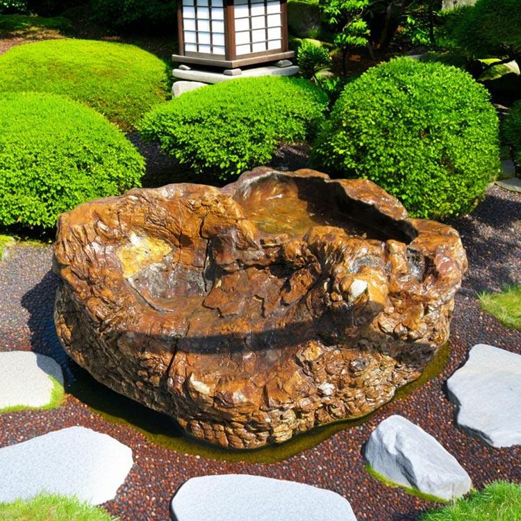 つくばい 珪化木 木化石 手水鉢 水鉢 大きい 庭石 天然石 溜まり石 木