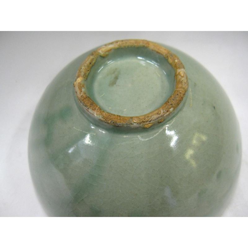高麗青磁 象嵌魚文鉢 茶碗 李朝 陶磁器 韓国 朝鮮 茶道具 美品 茶道