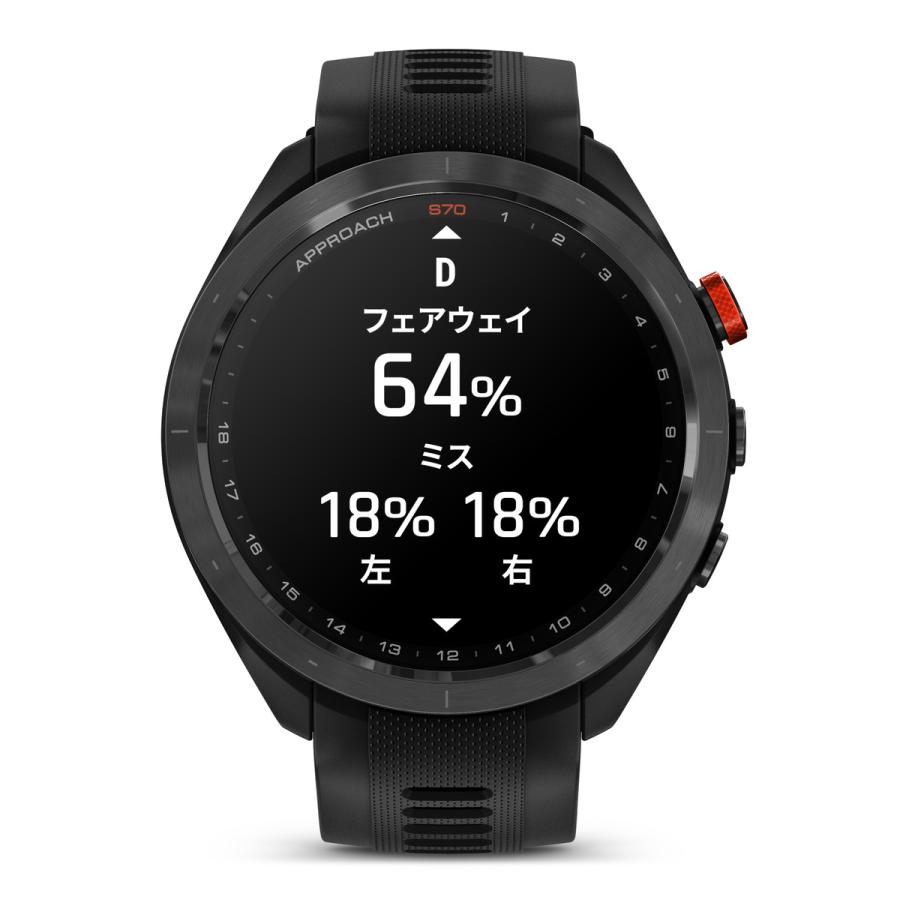 GARMIN（ガーミン） スマートウォッチ Approach S70 47mm Black ゴルフ