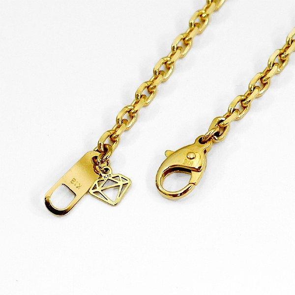 18K ネックレス チェーン メンズ あずき 小豆 ゴールド 50cm 2.4mm幅