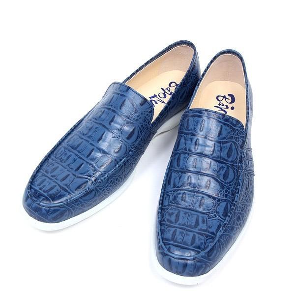 BajoLugo（バジョルゴ） レザーローファー 背ワニ クロコ 型押し