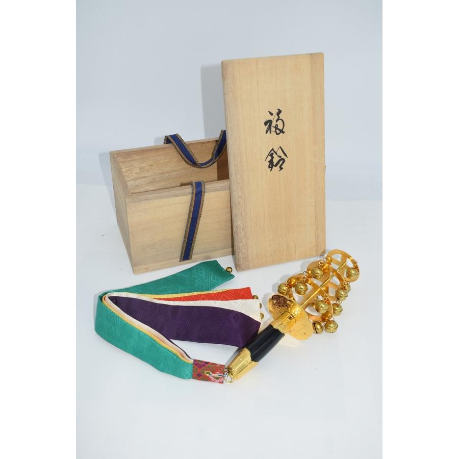 福鈴 神楽鈴 巫女鈴 五色垂絹付 有職庵 製 茶道 04-6902 : 月香園