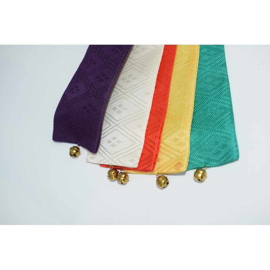 福鈴 神楽鈴 巫女鈴 五色垂絹付 有職庵 製 茶道 04-6902 : 月香園