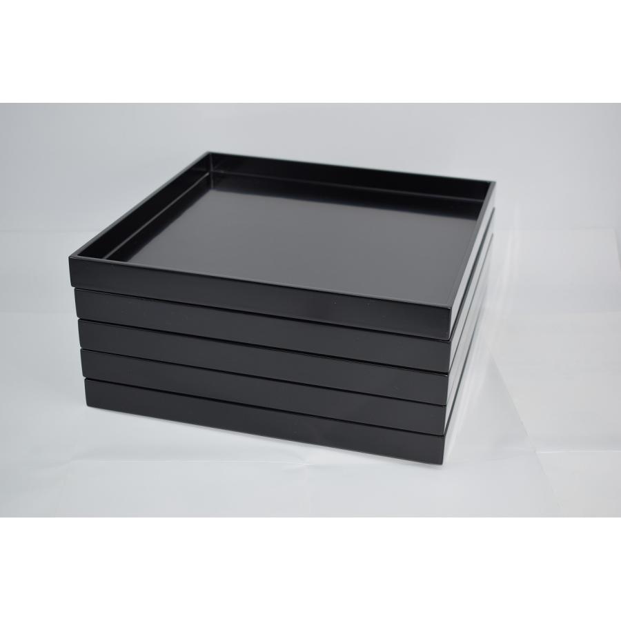 茶道具 茶事 懐石 黒塗 折敷 5客 木製 茶道 29-8415 : 月香園