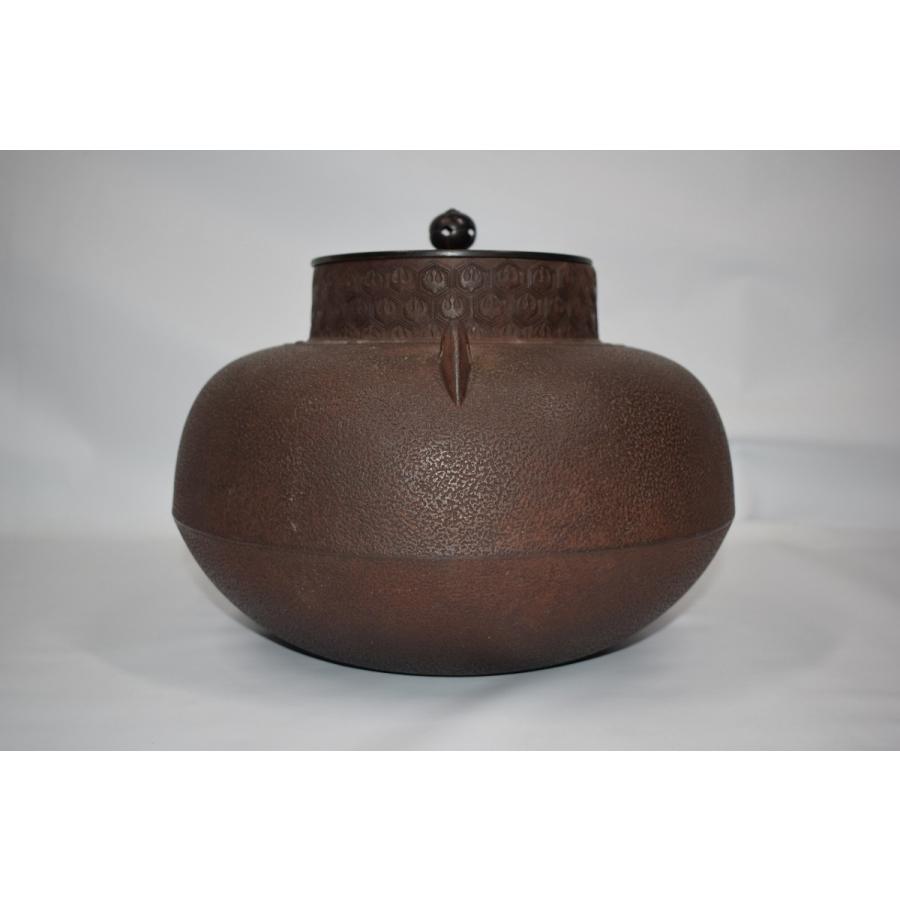 茶道具 釜 甑口 亀甲地紋 高橋 敬典 作 炉用 茶道 09-3908 : 月香園