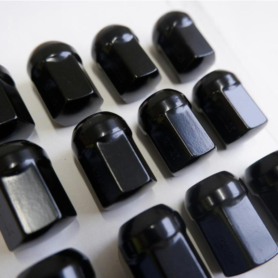 R13球面座面 ホイールナット ブラック M12xP1.25 国産車専用 BBS VW