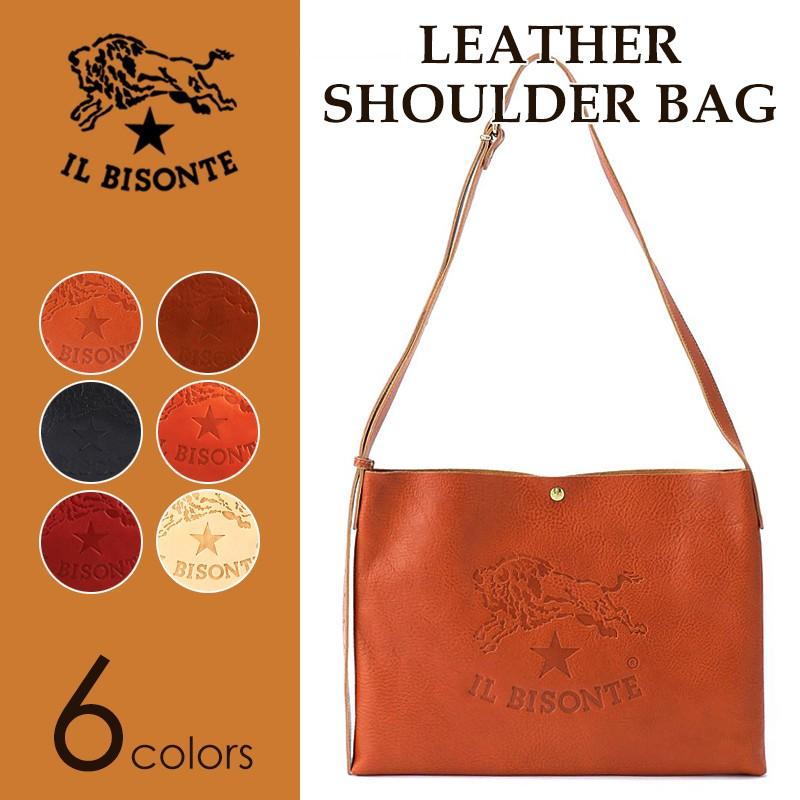 IL BISONTE（イルビゾンテ） IL BISONTE BIGロゴ レザー ショルダー
