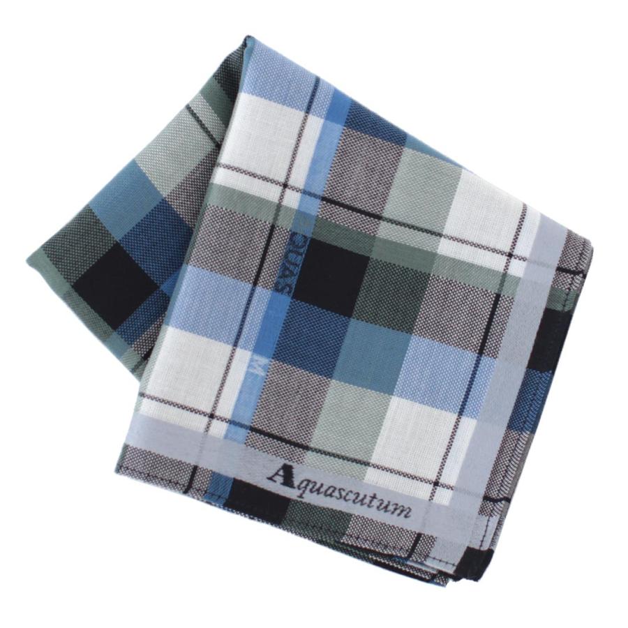 Aquascutum（アクアスキュータム） 紳士ハンカチ プリントハンカチ