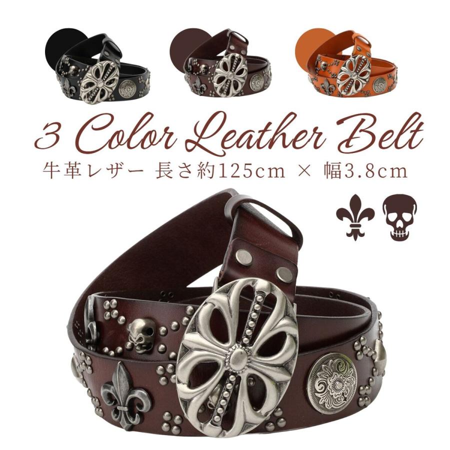 ベルト メンズ 本革 牛革 カジュアル バックル ブランド 金具 レザー