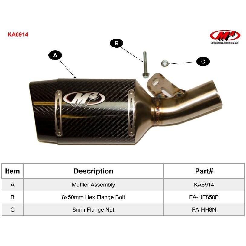 M4 Exhaust ZX-6R 2009-2026 スリップオン Street Slayer カーボン