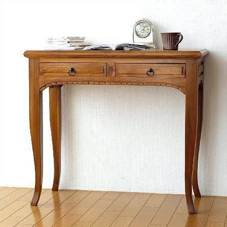 デスク 机 木製 パソコンデスク アンティーク 猫脚 スリム おしゃれ