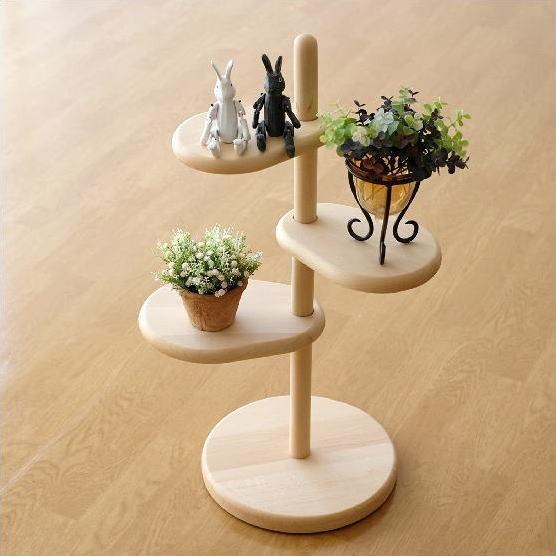 花台 フラワースタンド 木製 天然木 コンパクト おしゃれ シンプル