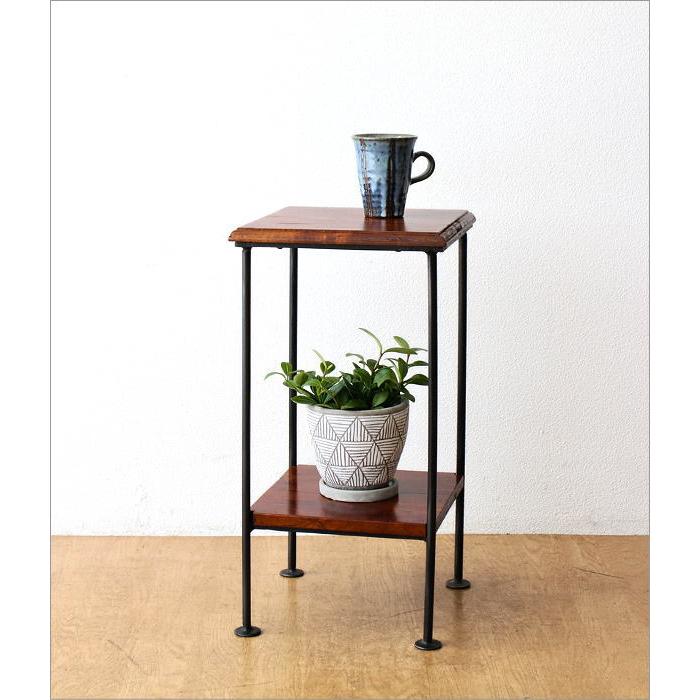 サイドテーブル 木製 アイアン おしゃれ ソファ ベッド スリム ベッド