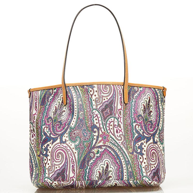 ETRO（エトロ） ペイズリー トートバッグ ショルダーバッグ ホワイト