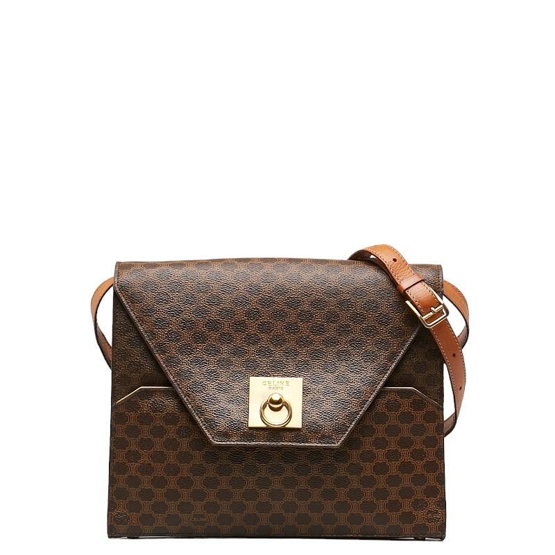 CELINE（セリーヌ） マカダム 斜め掛け ショルダーバッグ F09 ブラウン
