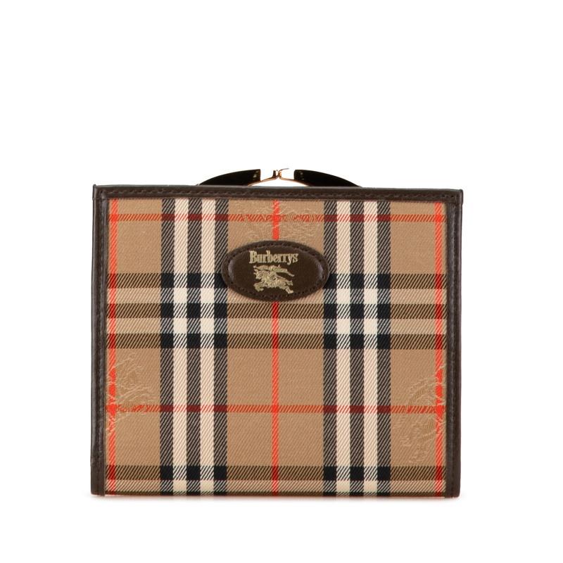 BURBERRY（バーバリー） ノバチェック シャドーホース がま口 二つ折り