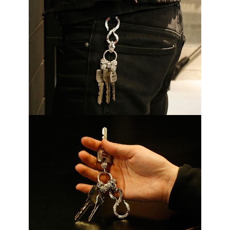 エフエーエル キーチェーン メンズ ブランド シルバー ローズアイビー