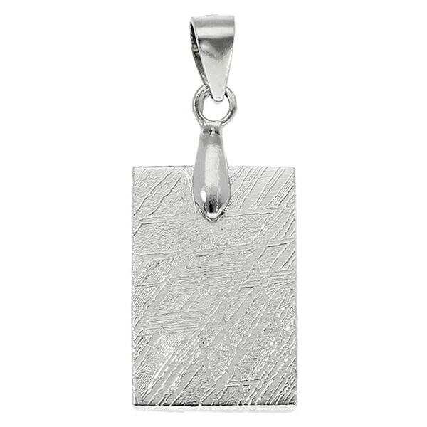 隕石 メテオライト プレート シルバー ペンダントトップ スクエア