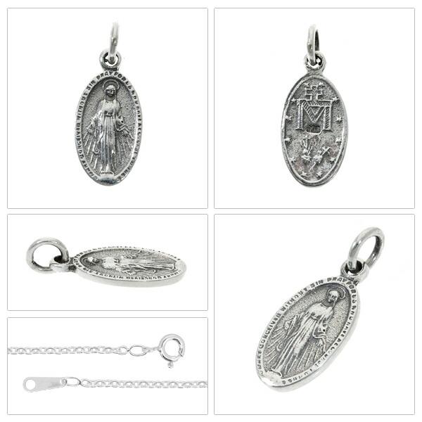 不思議のメダイ マリア シルバー ネックレス ペンダント シルバー925