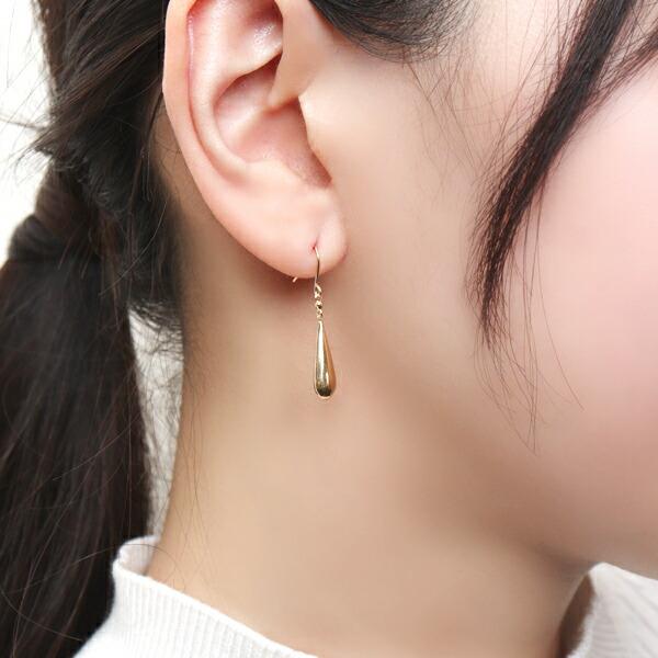 K18 ゴールド ドロップ ピアス 2P 両耳用 18金 18k 金 ゴールドピアス