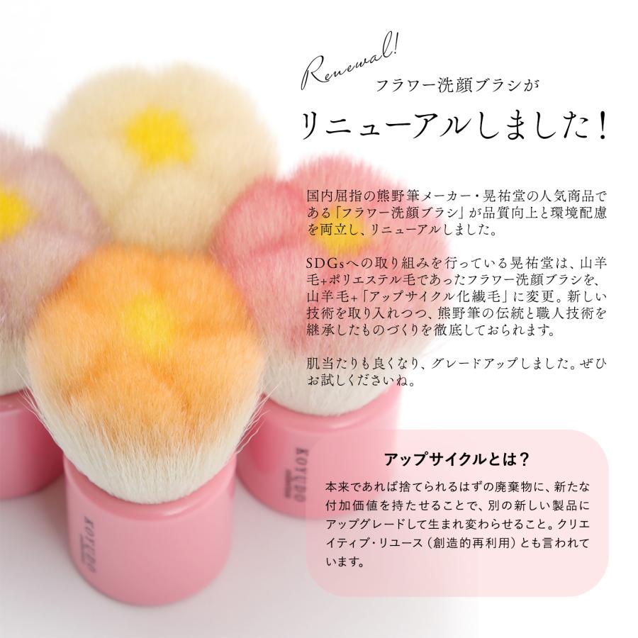 KOYUDO（晃祐堂） 熊野筆 洗顔ブラシ フラワーフェイスブラシ お花型