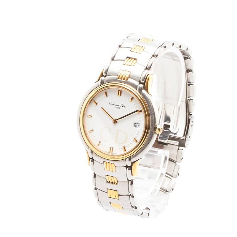 ディオール 腕時計 45.146 クオーツ ホワイト文字盤 ステンレス