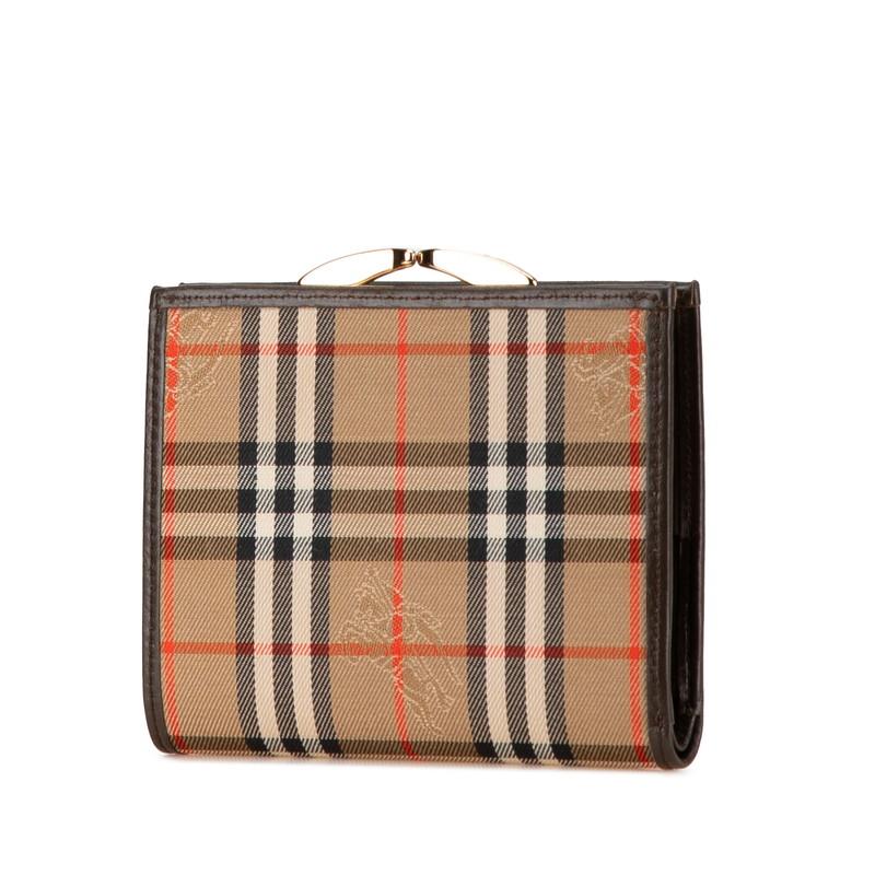 BURBERRY（バーバリー） ノバチェック シャドーホース がま口 二つ折り