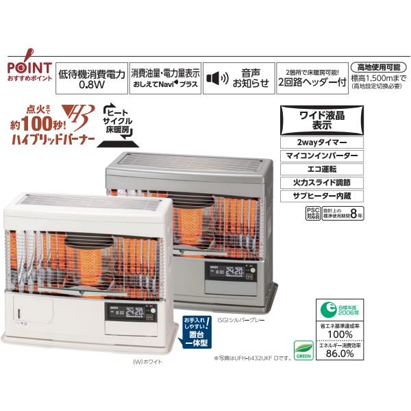 カベック 【メーカー直送】 石油ストーブ FF式 ふく射 床暖房内蔵 UFH