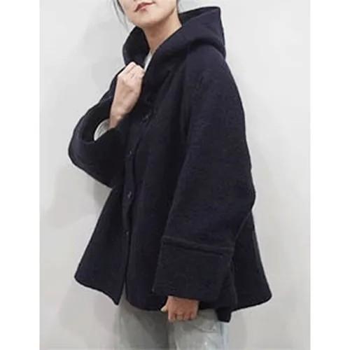 mao made（マオメイド） ショートコート ウール フード付き ジャケット