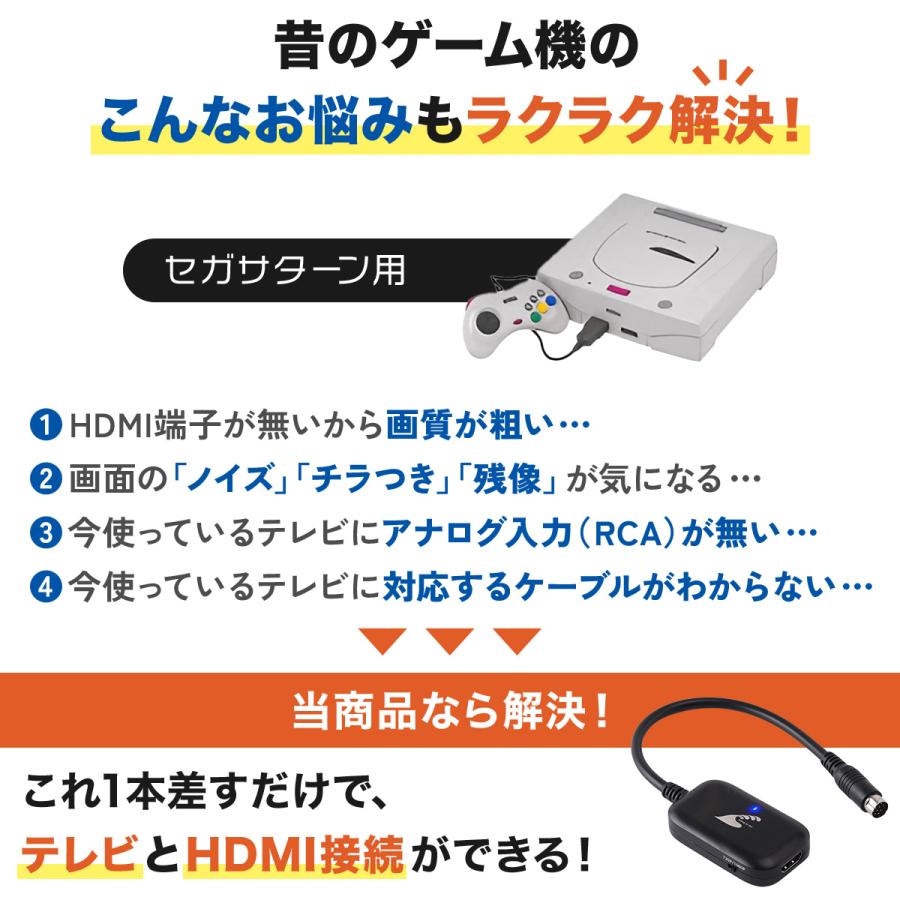セガサターン HDMI 変換 コンバーター SEGA SATURN 変換ケーブル HDMI